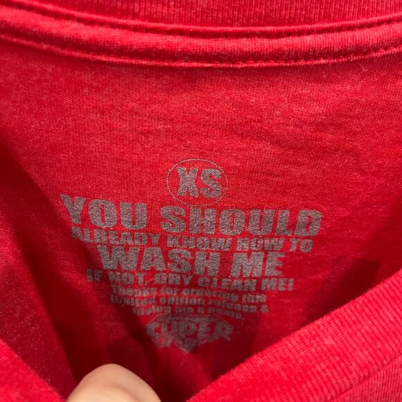 Superfresh Mario Deadlift Graphic Gym Tshirt Red Mens XS Limited Edition - Picture 2 of 5